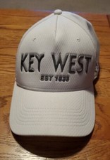 Essential Caps Key West White With Gray Lettering Adjustable Cap Hat