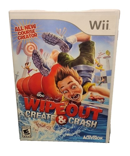 Wipeout & Create & Crash Wii Game Lot Nintendo ABC TV Show Series