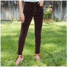 Women's High-Rise Corduroy Skinny Jeans Burgundy Universal Thread SZ 00-0-4