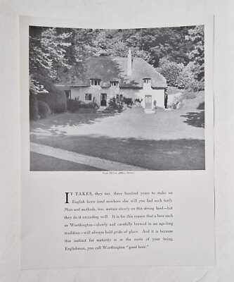 WORTHINGTON Milton Abbas, Dorset (Vintage Photo Advertising Page 1937)