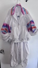 Vintage 90s Olivia Valere Track Suit Windbreaker Jacket Pant Set Women L