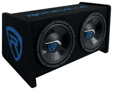 Rockville RV1010P Dual 10" 1000w Car Audio Subwoofers Vented Sub Enclosure Box