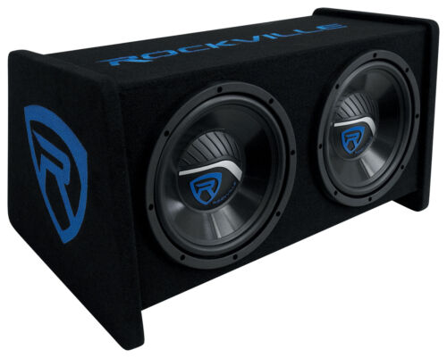 Rockville RV1010P Dual 10" 1000w Car Audio Subwoofers Vented Sub Enclosure Box - Picture 1 of 10