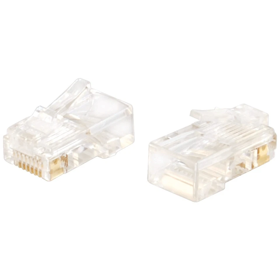 50-Pack Cat5e RJ45 Modular Plug Connector Pass-Through Crimp Tool End - Image 3 of 4