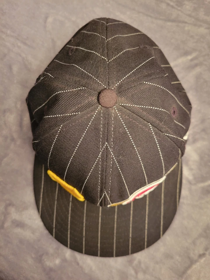 New Era Pittsburgh Pirates Pin Striped Fitted Hat Cap 7 3/4 MLB Pinstripe Wool - Image 4 of 4