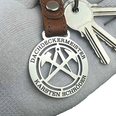 Geschenk für Dachdecker - Schlüsselanhänger mit Gravur & Wunschtext - Bild 1 von 4