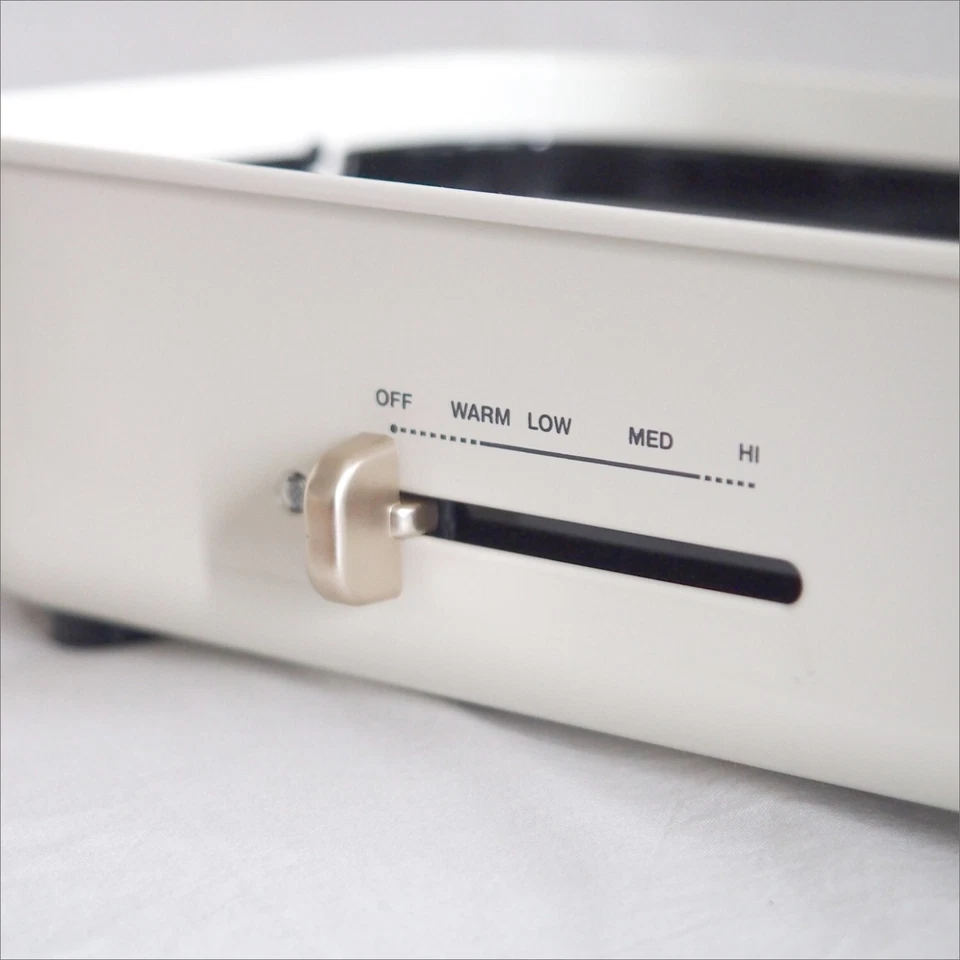 BRUNO Compact Hot Plate White BOE021-WH AC100W Flat / Takoyaki Plates Set New - Image 2 of 4