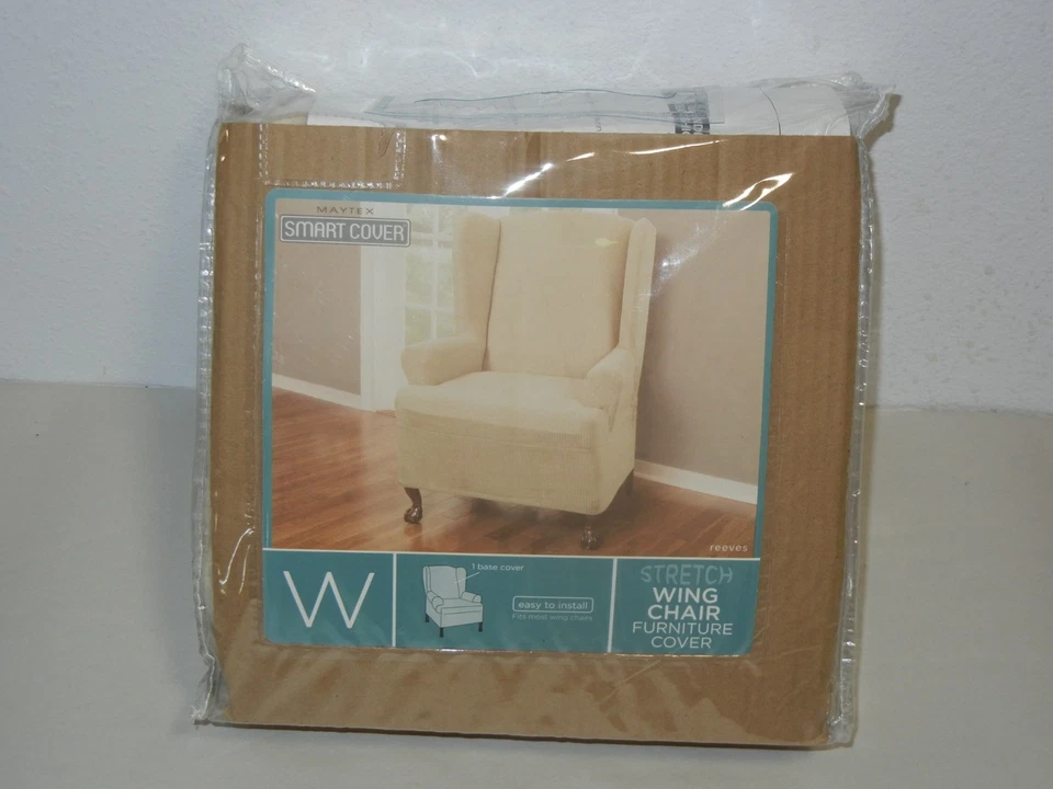 MAYTEX 4100515J REEVES STRETCH 1 PIEZA ALA SILLA MUEBLES CUBIERTA NATURAL Foto 2 de 3