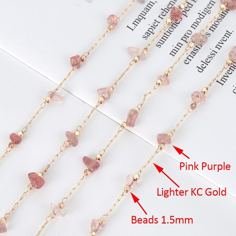 1m Stone Chain Crystal Irregular Glass Stone Beads Chains For Necklace Bracelet Ebay