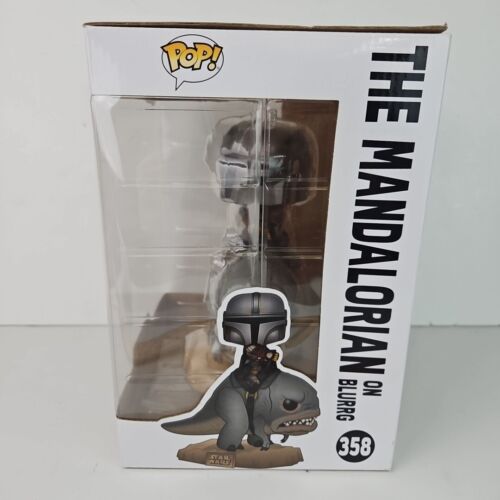 Funko POP! Figura de vinilo Star Wars The Mandalorian on Blurrg #358 juguete para niños - Imagen 2 de 8