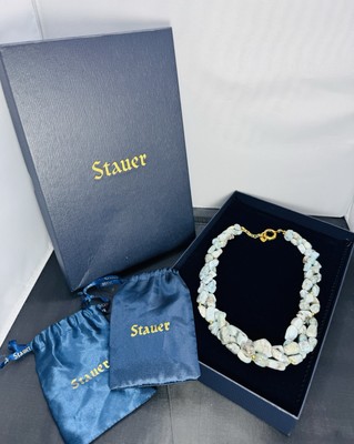STAUER Echt Aquamarin ''Shades of the Sea'' Halskette