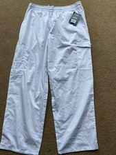 Image of UK White Chef Trousers Elasticated Plain Unisex Work Kitchen Work Pants W38-40
