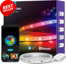 5M RGBIC LED Strip Lights – Bluetooth APP Control, Color Changing, Music Sync