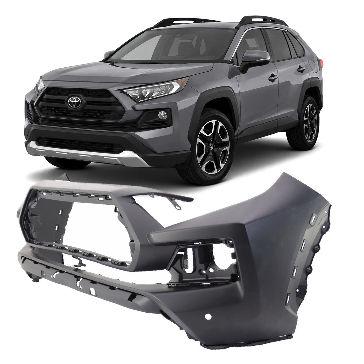 2019-2023 Toyota RAV4 521190R922 Primed Front Bumper Cover