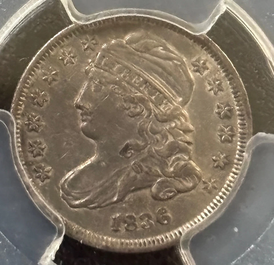 1836 Capped Bust Silver Dime 10C PCGS XF45  -Great Type Coin- Gold Shield (#902) - Image 4 of 4