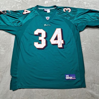 Reebok Miami Dolphins Ricky Williams #34 Jersey NFL Teal Men Size
