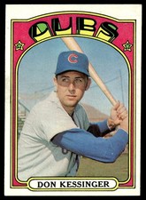 1972 Topps Card Baseball Don Kessinger Chicago Cubs #145 EX-MT