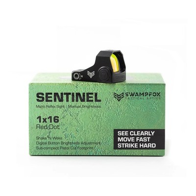 SWAMPFOX Sentinel Green DOT Sight Manual Brightness Adjust RMSc 3