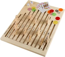 Hey! Play! Wooden Horse Race Game with Dice, Cards and Chips – Indoor and... 