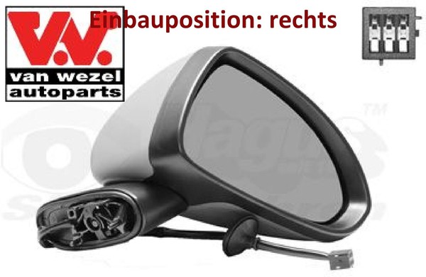 Van Wezel 3750806 AußEnspiegel Rechts Spiegel AußEn FüR Opel-image