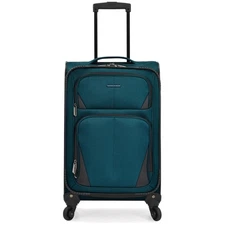 Elegant Teal Carry-On Luggage - 23-Inch Expandable Softside with Spinner Wheels