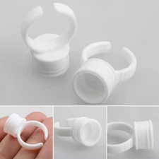 50Pcs Disposable 1.1cm Tattoo Ink Holder Pigment Cups Ring Permanent Makeup Tool
