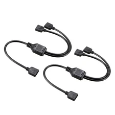 2pcs ARGB Splitter Cable Female 3 Pin Connector for 5050 3528 LED Light Strips