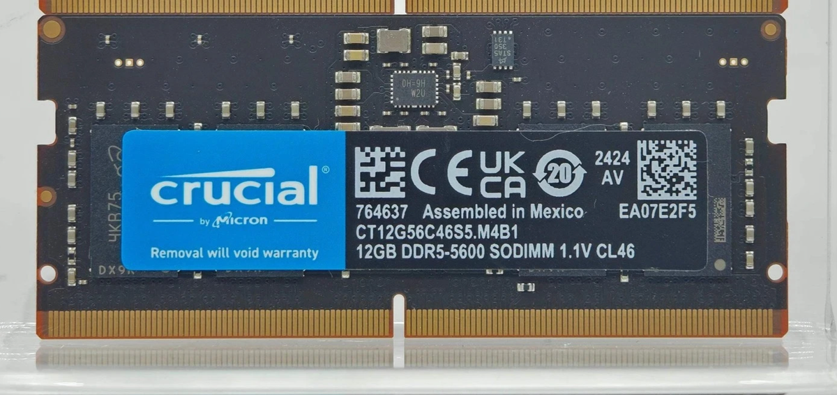 Crucial 12GB DDR5-5600 SO-DIMM Laptop Memory Modules (1x12GB) RAM