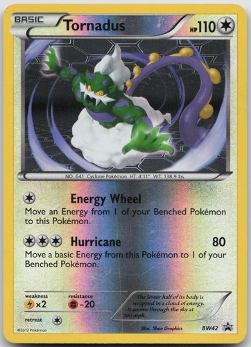 Tornadus BW42 Holo Promo Black And White Promo Pokemon Reverse Holo LP