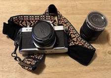 ASAHI PENTAX K1000 35mm SLR Film Camera w/ Smc 1:2 50mm Lens W Extra Pentax Lens