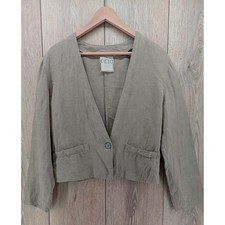Clio 100 Linen Blazer Made in Italy Size 46  Minimalist Lightweight Jacket