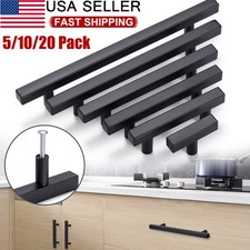 5 Pack Modern Square Cabinet Handles Bar Pull...