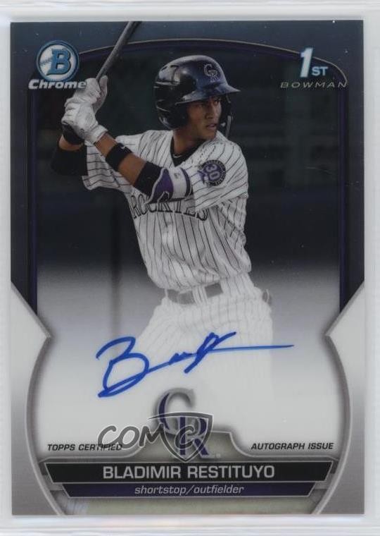 2023 Bowman Chrome Prospect Auto Bladimir Restituyo #CPA-BR Auto 14md