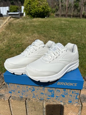 Neu Brooks Addiction Walker 2 Damen-Krankenschwester-/Bowling-/Laborschuhe weiß Weite D UK3,5