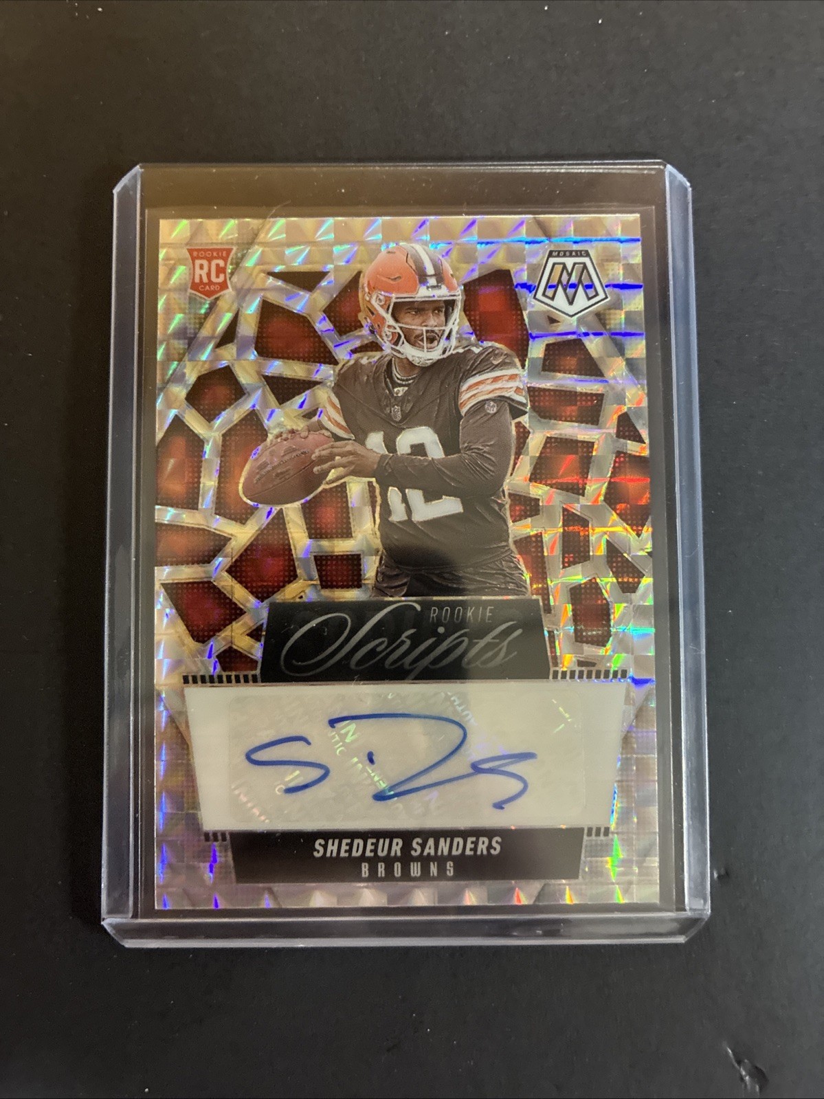 2025 Panini Mosaic - Rookie Scripts Shedeur Sanders #RS-SSS (AU, RC)