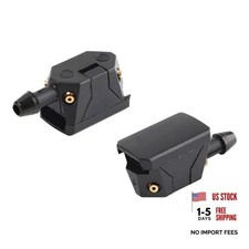 2 PCS Front Windshield Washer Nozzles, 4 Holes Straight Column Auto Window