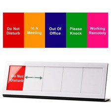Do Not Disturb Desk Sign with 5 Options   Privacy Sign Please Knock In a Meet...