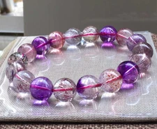 Natural Super Rare Seven Lepidocrocite Melody Stone Beads Bracelet 11mm AAAA