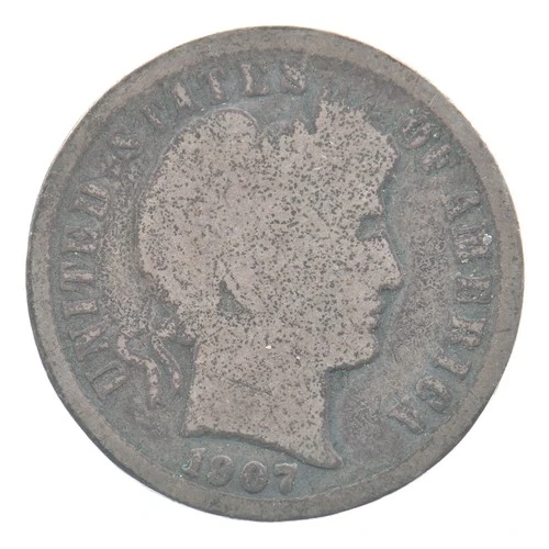 1907 Barber Dime Estate Coin Collection *276
