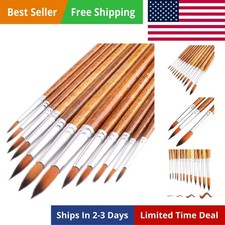 Watercolor Brush Set Pure Kolinsky Sable Hair Pointed Round Art Paint