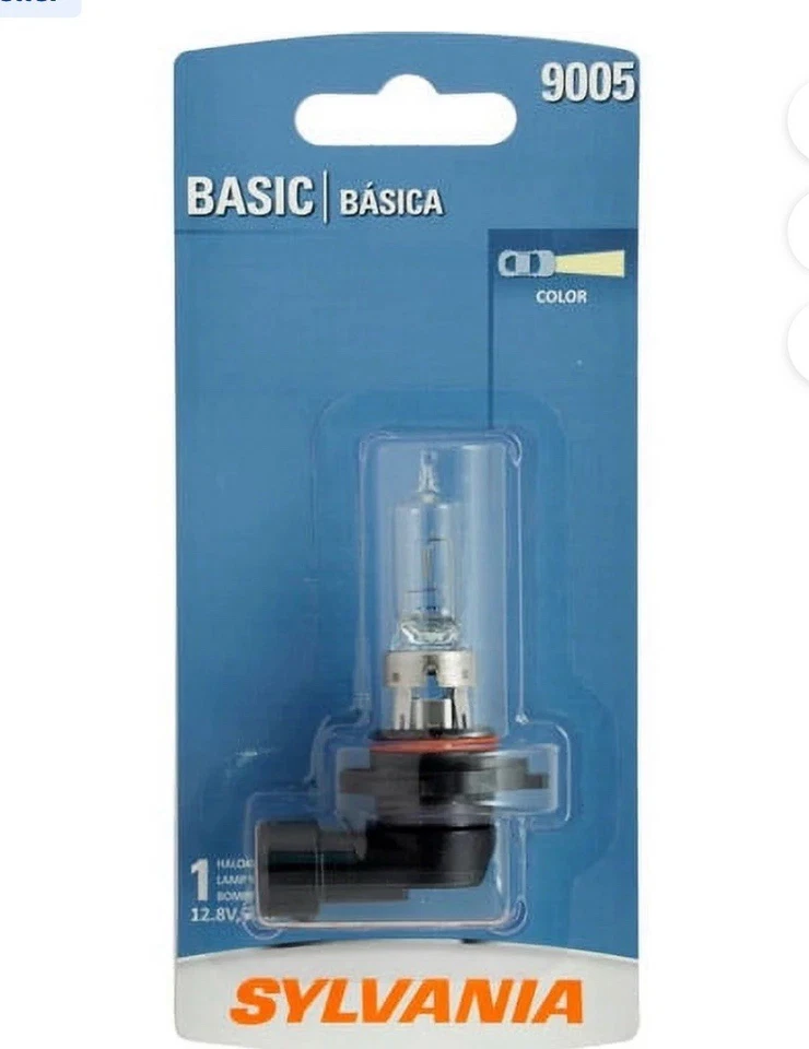 Lâmpada básica de halogênio Sylvania 9005, pacote com 1, compatível com vários carros - Imagem 2 de 4