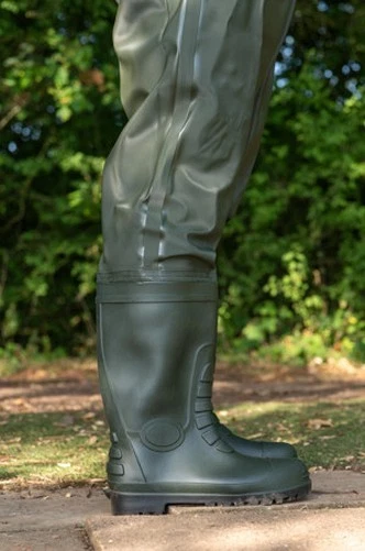 Zebco PVC Wader Verde / Pesca Stivaloni Impermeabili fino Al Torace - Immagine 4 di 4