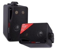 Pyle PDWR42BBT Outdoor Waterproof Wireless Bluetooth Speakers - Black Open Box 