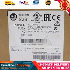 ALLEN BRADLEY 22B-D6P0H204 SER. A F/W 6.02 380-480V 7.5A NSMP US Free Tax