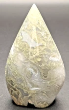 Moss Agate Freeform With Druzy Pockets