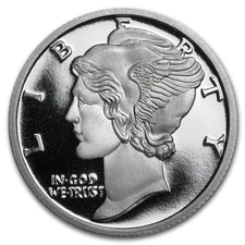 1/10 oz Silver Round - APMEX (Mercury Dime)