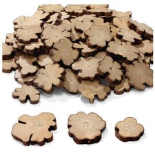 90 Pcs Irregular Wood Slices Natural Unfinished for Crafts DIY Tree Bark Ed...