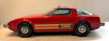 Vintage 1980s ICHIKO Mazda Savanna RX-7 Tin Toy Car Japan Red Sunroof