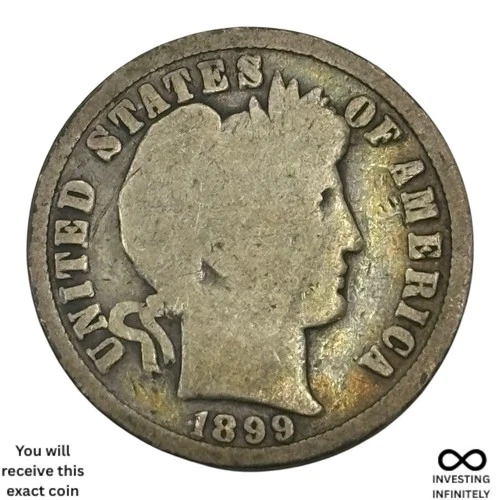 1899 S Barber Dime X-1672