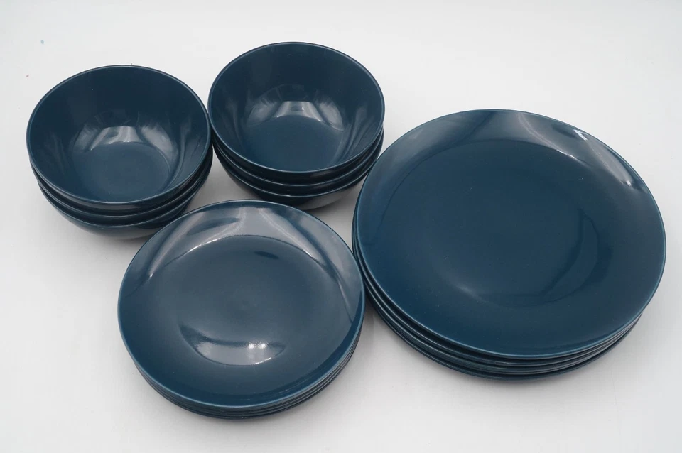 IKEA Fargrik Dark Turquoise 21963 Stoneware Dinner/Salad Plate, Cereal Bowl PICK - Image 2 of 4